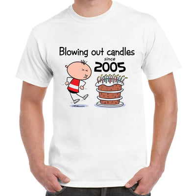 Blowing Out Candles Since 2005 18th Birthday Men's T-Shirt M