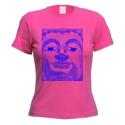 Blue Buddha  Womens T-Shirt L / Dark Pink
