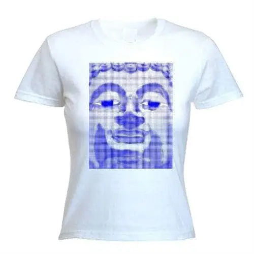 Blue Buddha  Womens T-Shirt L / White