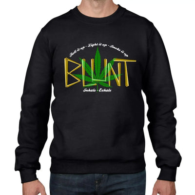 Blunt Inhale Exhale Marijuana Men's Sweatshirt Jumper L / Black