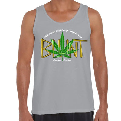 Blunt Inhale Exhale Marijuana Men's Vest Tank Top XL / Light Grey