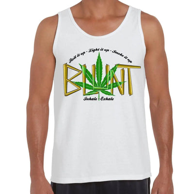 Blunt Inhale Exhale Marijuana Men's Vest Tank Top XL / White