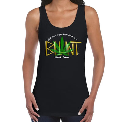 Blunt Inhale Exhale Marijuana Women's Vest Tank Top L / Black