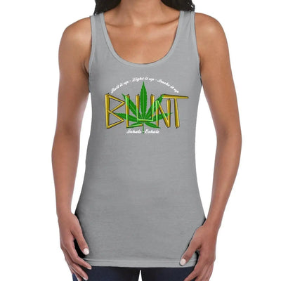 Blunt Inhale Exhale Marijuana Women's Vest Tank Top L / Light Grey