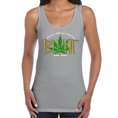 Blunt Inhale Exhale Marijuana Women's Vest Tank Top L / Light Grey