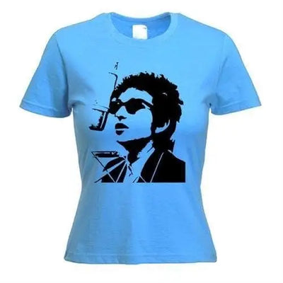 Bob Dylan Mic rophone Women's T-Shirt XL / Light Blue