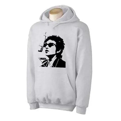 Bob Dylan Microphone Hoodie S / Light Grey