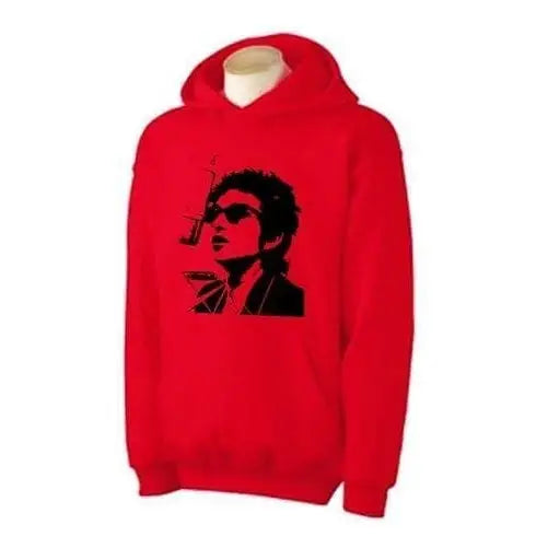 Bob Dylan Microphone Hoodie S / Red