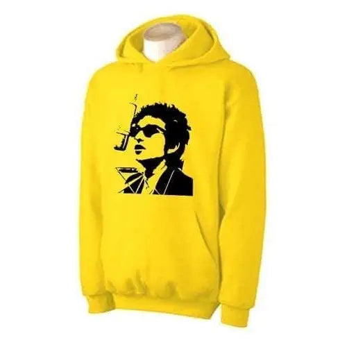 Bob Dylan Microphone Hoodie S / Yellow