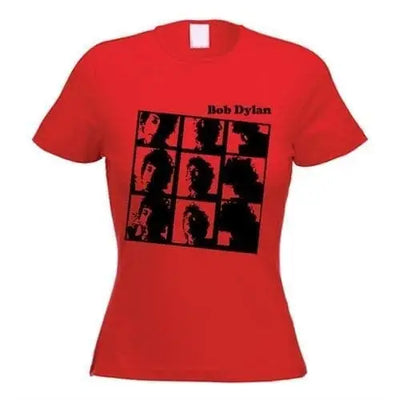 Bob Dylan Photo Women's T-Shirt XL / Red
