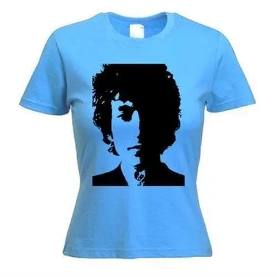Bob Dylan Portrait Women's T-Shirt XL / Light Blue