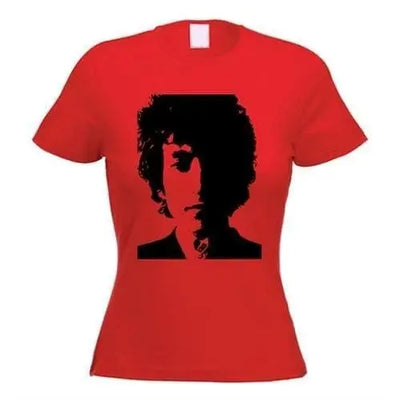 Bob Dylan Portrait Women's T-Shirt XL / Red