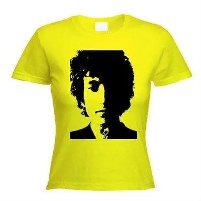 Bob Dylan Portrait Women's T-Shirt XL / Yellow