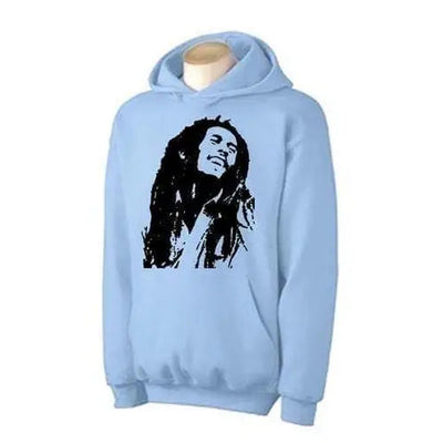 Bob Marley Dreadlocks Hoodie XL / Light Blue