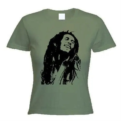 Bob Marley Dreadlocks Women's T-Shirt XL / Khaki