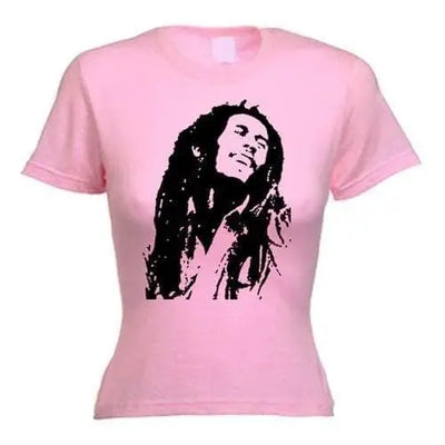 Bob Marley Dreadlocks Women's T-Shirt XL / Light Pink