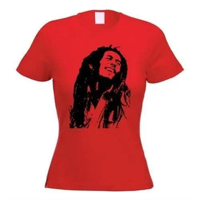 Bob Marley Dreadlocks Women's T-Shirt XL / Red
