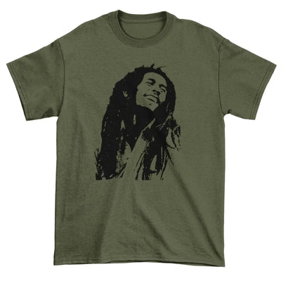 Bob Marley Dreads Mens T-Shirt Khaki / XXL
