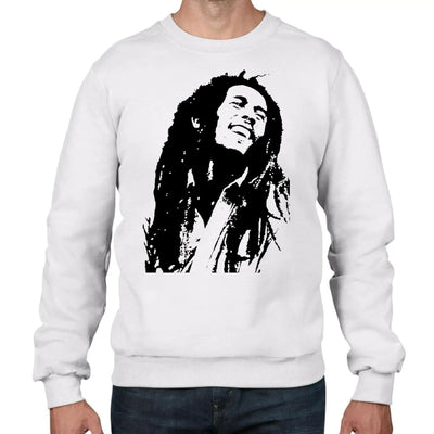 Bob Marley Happy Men's Sweatshirt Jumper S / White