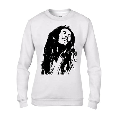 Bob Marley Happy Women's Sweatshirt Jumper XL / White