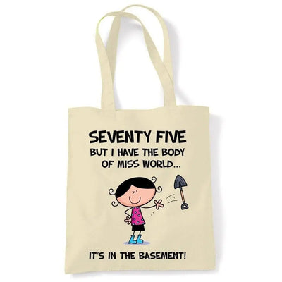 Body Of Miss World 75th Birthday Tote Bag