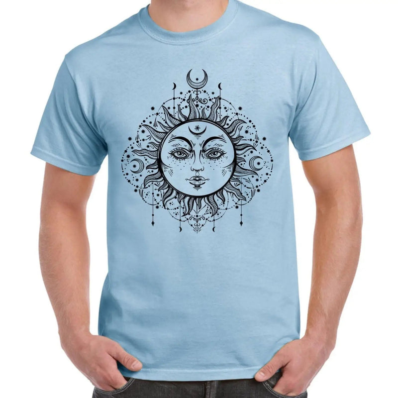 Boho Sun Hipster Tattoo Large Print Men&