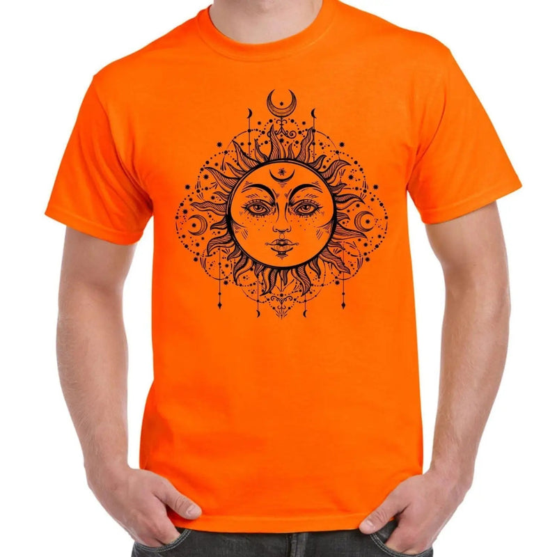 Boho Sun Hipster Tattoo Large Print Men&
