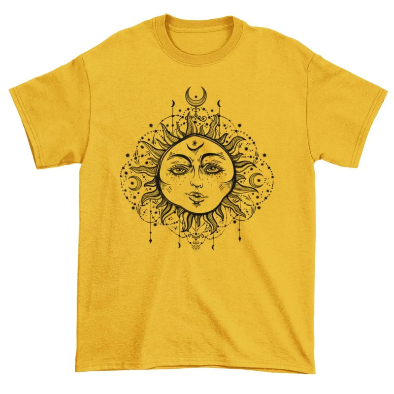 Boho Sun Hipster Tattoo Large Print Men&