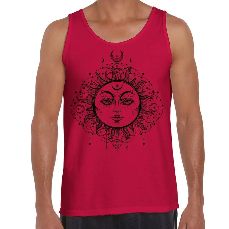 Boho Sun Hipster Tattoo Large Print Men&