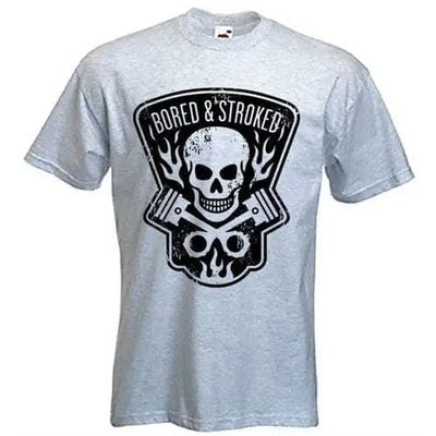 Bored and Stroked Mens T-Shirt 3XL / Light Grey