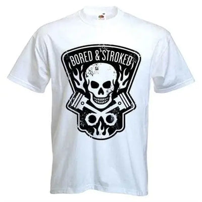 Bored and Stroked Mens T-Shirt 3XL / White