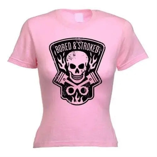Bored and Stroked Womens T-Shirt M / Light Pink