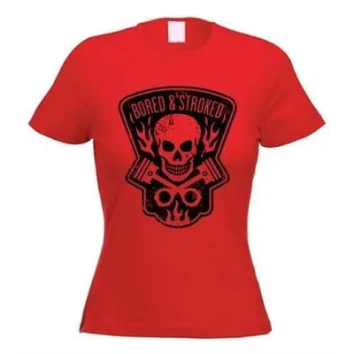 Bored and Stroked Womens T-Shirt M / Red