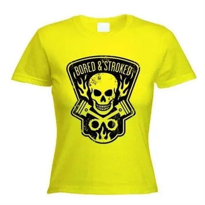 Bored and Stroked Womens T-Shirt M / Yellow