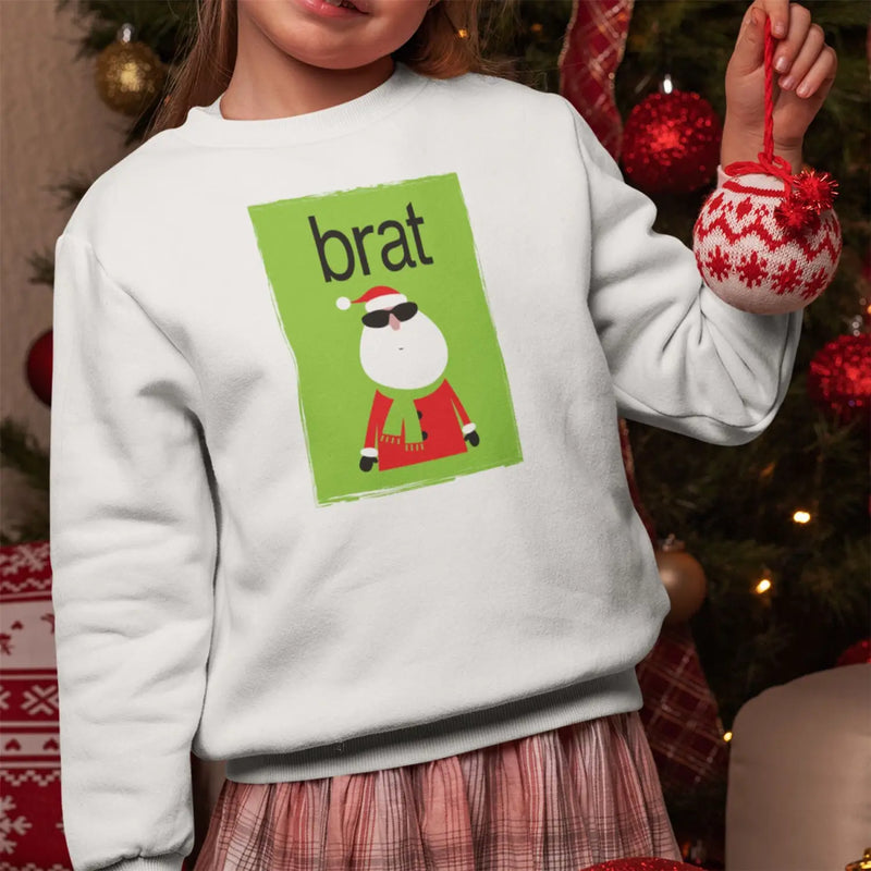 Brat Santa Kids Christmas Jumper - Charli XCX Brat