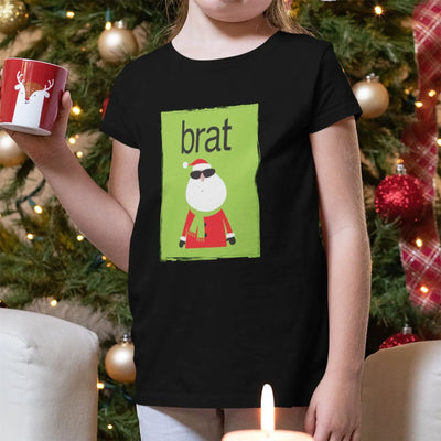 Brat Santa Kids Christmas T-Shirt - Charli XCX Brat