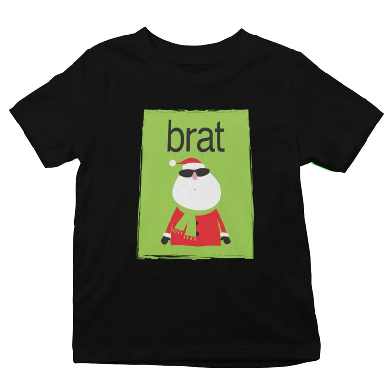 Brat Santa Kids Christmas T-Shirt - Charli XCX Brat