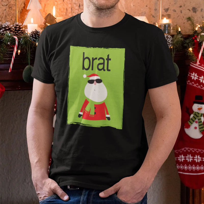 Brat Santa Men’s Christmas T-Shirt - Charli XCX Brat