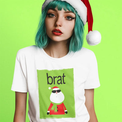 Brat Santa Women’s Christmas T-Shirt - Charli XCX Brat