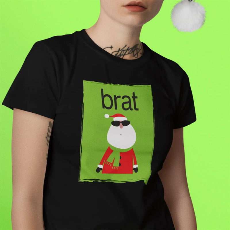 Brat Santa Women’s Christmas T-Shirt - Charli XCX Brat