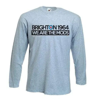 Brighton 1964 We are The Mods Long Sleeve T-Shirt XXL / Light Grey
