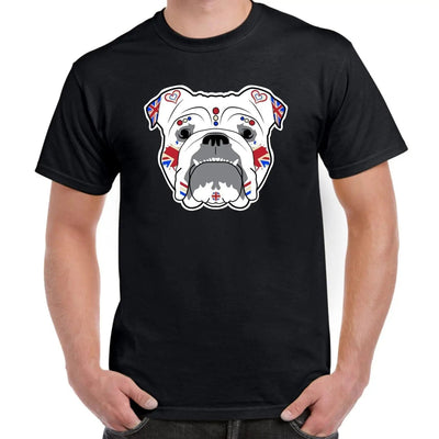 British Bulldog Sugar Skull Men's T-Shirt 3XL