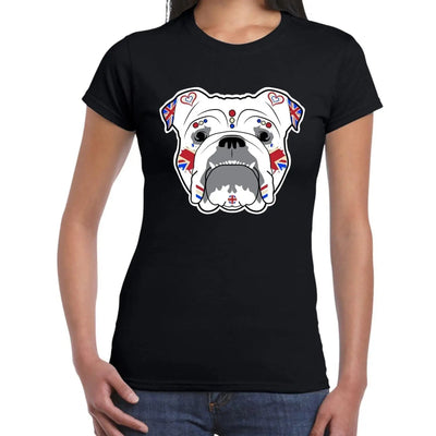 British Bulldog Sugar Skull Women's T-Shirt XL