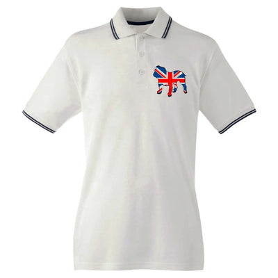 British Bulldog Union Jack Tipped Polo T-Shirt XL