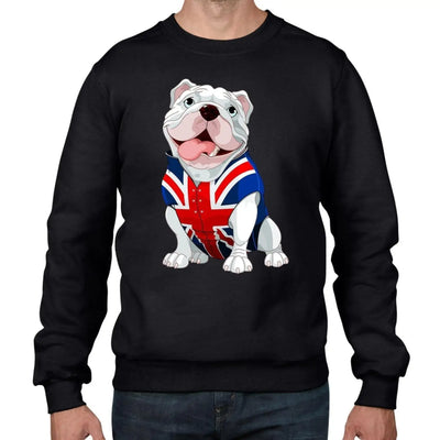 British Bulldog Union Jack Waistcoat Men's Sweatshirt Jumper M / Black