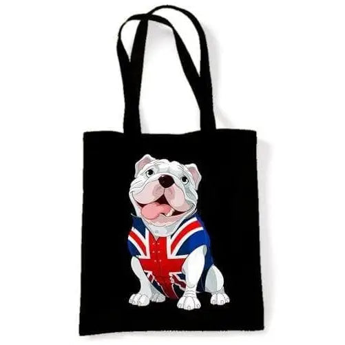 British Bulldog Union Jack Waistcoat Shoulder Bag Black