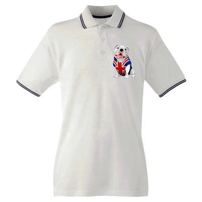 British Bulldog Union Jack Waistcoat Tipped Polo T-Shirt L