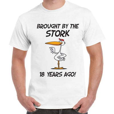 Brought By The Stork 18 Years Ago 18th Birthday Men's T-Shirt L