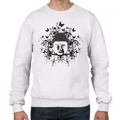 Buddha Butterflies Men's Sweatshirt Jumper S / White