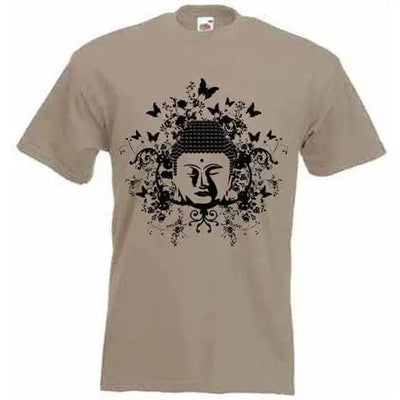 Buddha Butterflies T-Shirt L / Khaki